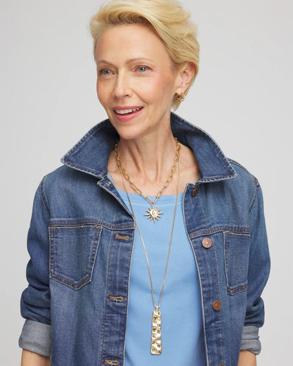 Chico's Convertible Zodiac Pendant Necklace
