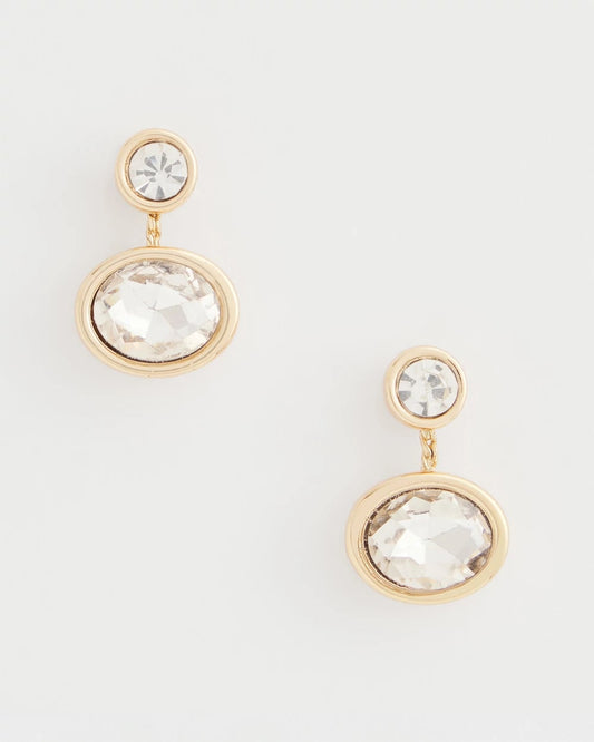 Chico's Goldtone Bezel Stud Earrings