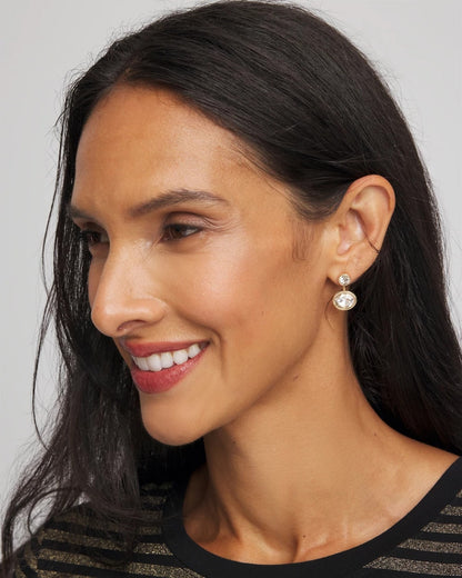 Chico's Goldtone Bezel Stud Earrings