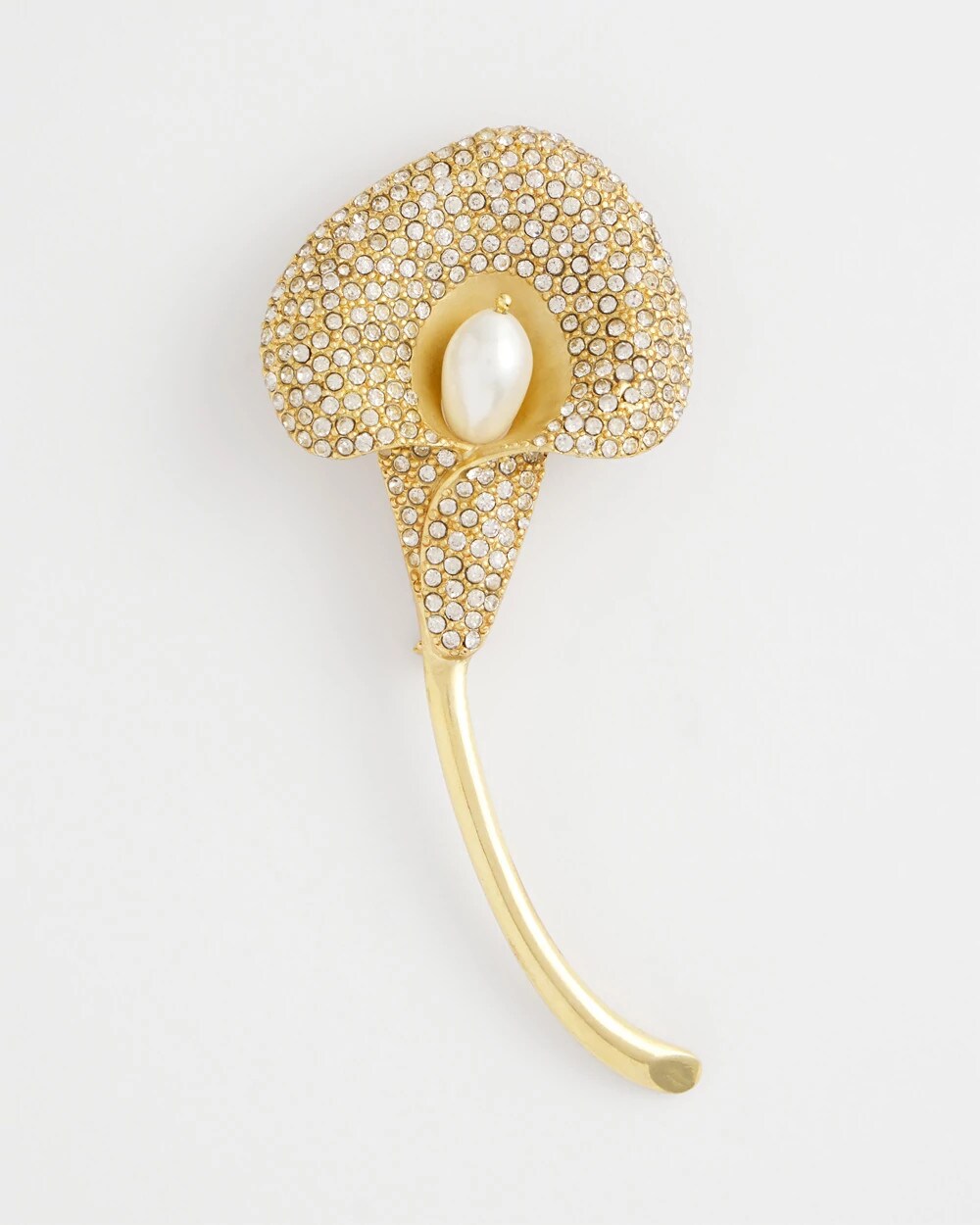 Chico's Encrusted Calla Lily Brooch