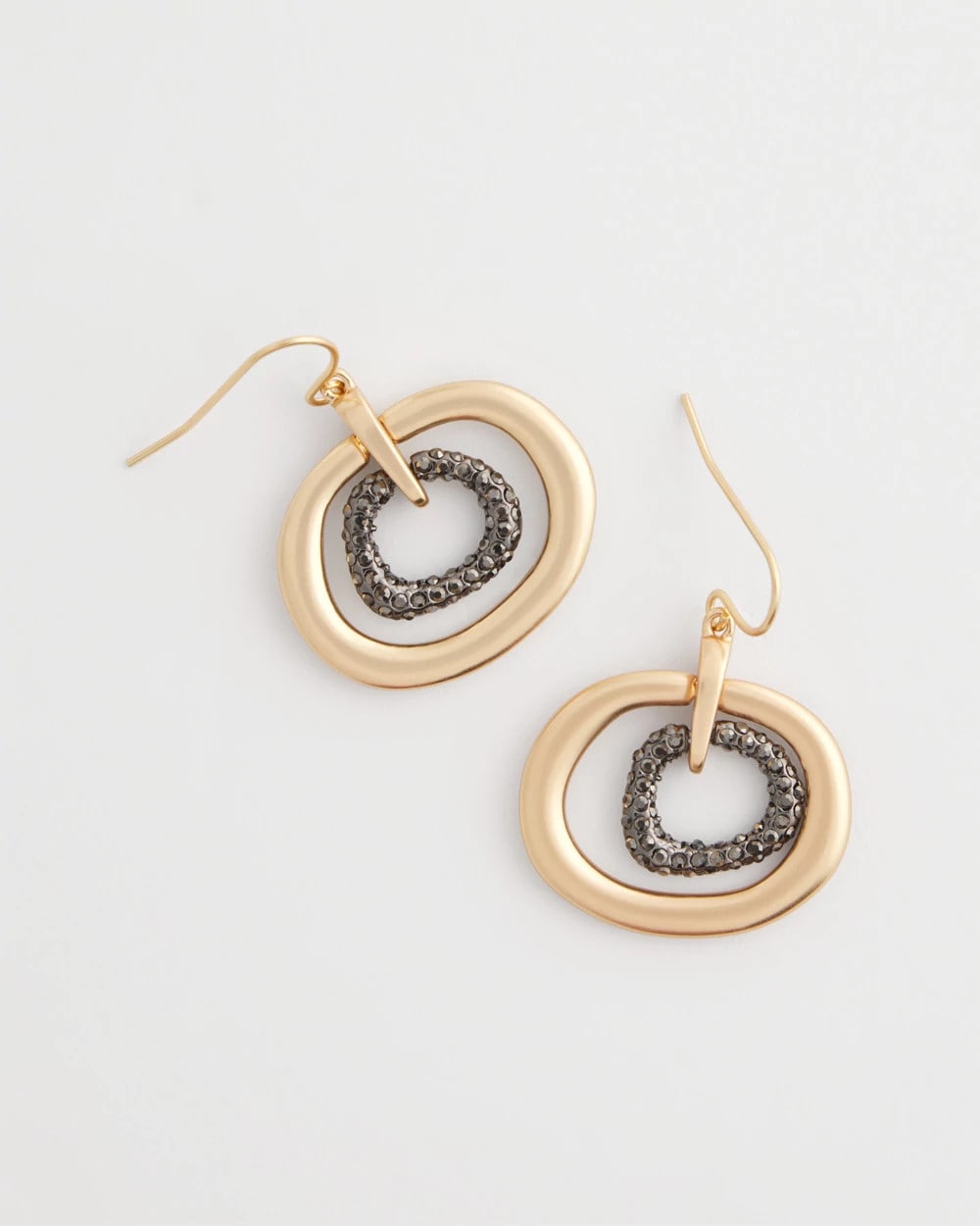 Chico's Pave Mixed Metal Earrings
