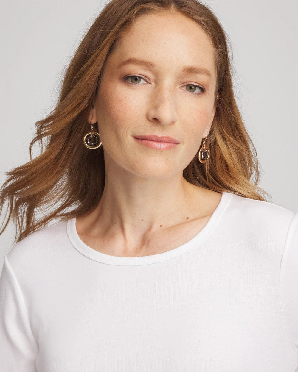 Chico's Pave Mixed Metal Earrings
