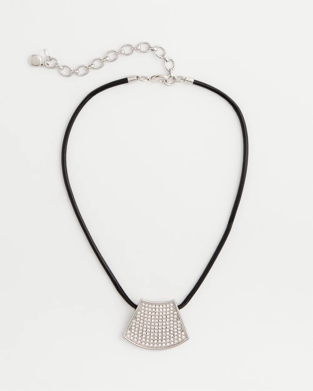 Chico's Silver Glitz Pendant Necklace