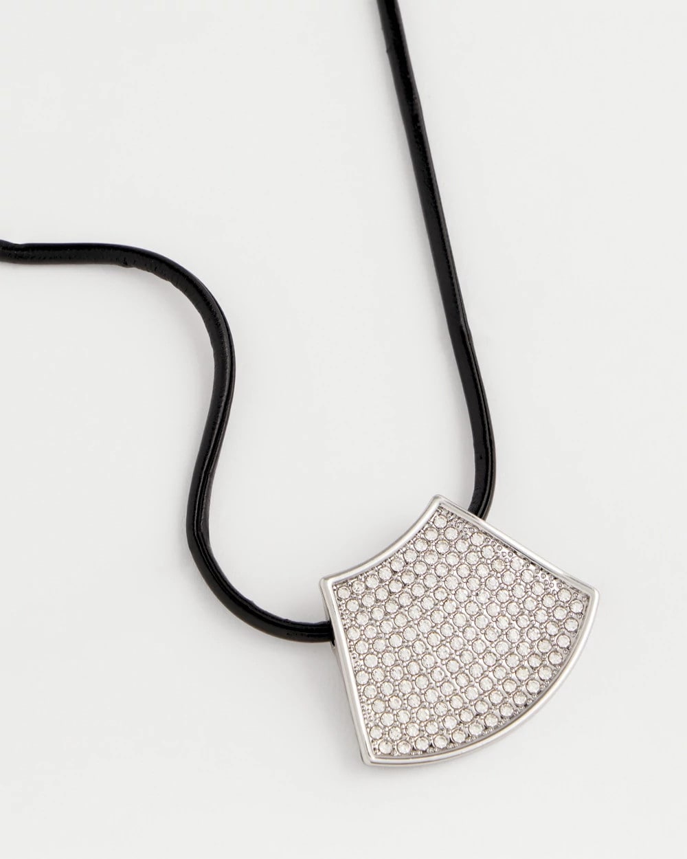 Chico's Silver Glitz Pendant Necklace