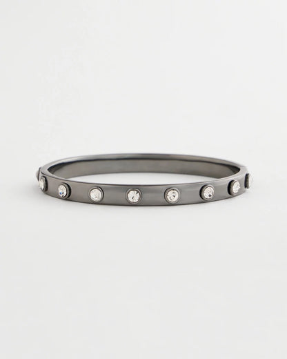 Chico's Hematite Rhinestone Tone Bangle