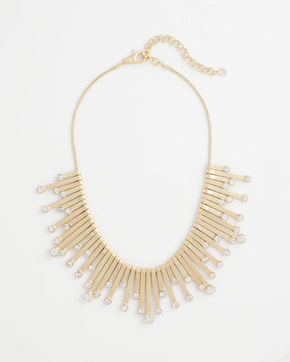 Chico's Chico’s Originals Gold Slice & Gem Bib