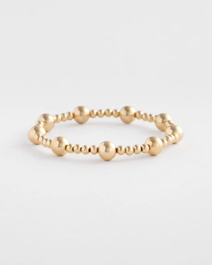 Chico's Gold-tone Medium Bead Stretch Bracelet