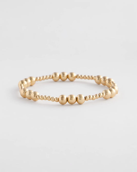 Chico's Gold-tone Small Bead Stretch Bracelet