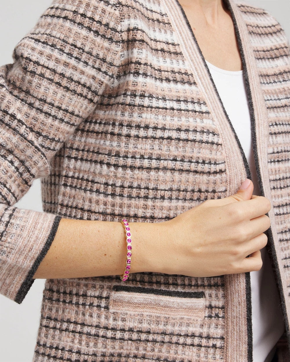 Chico's Small Faceted Stretch Bracelet