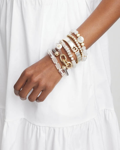 Chico's Goldtone Stretch Tennis Bracelet