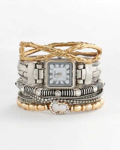 Chico's Silvertone Multistrand Bracelet