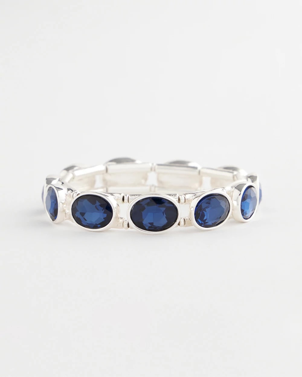 Chico's Large Faceted Gem Stretch Bracelet
