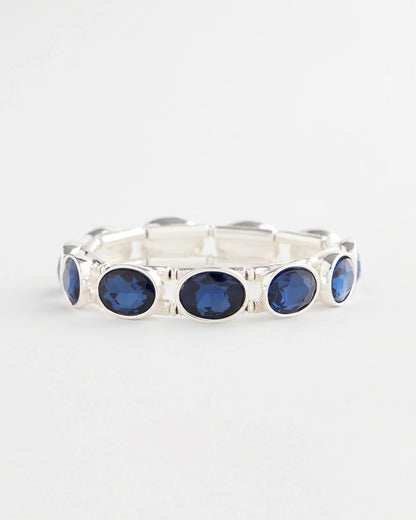 Chico's Large Faceted Gem Stretch Bracelet
