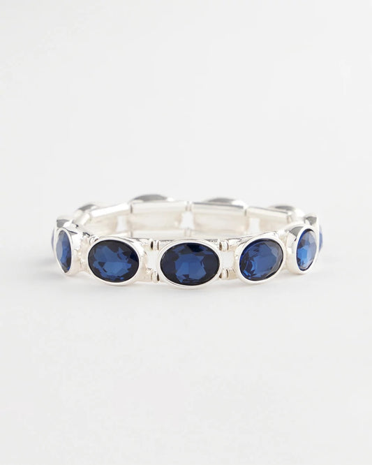 Chico's Large Faceted Gem Stretch Bracelet