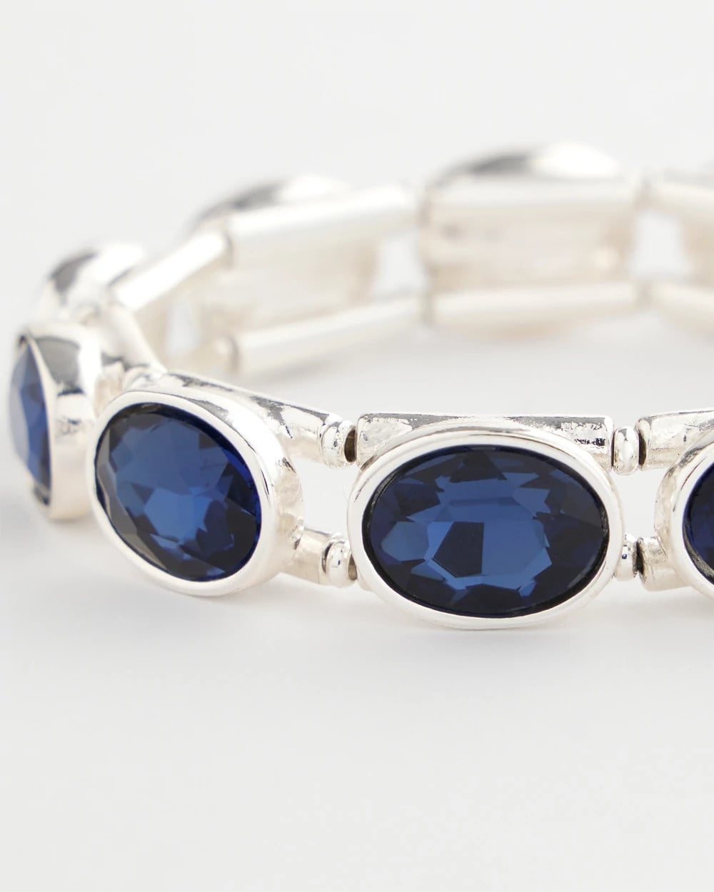 Chico's Large Faceted Gem Stretch Bracelet