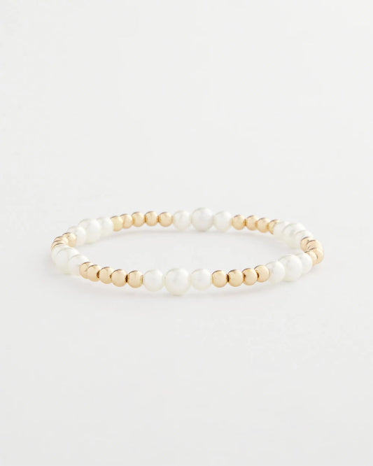 Chico's Goldtone Bead Stretch Bracelet