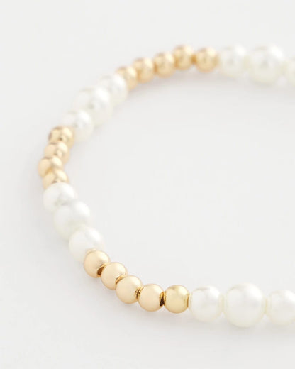 Chico's Goldtone Bead Stretch Bracelet