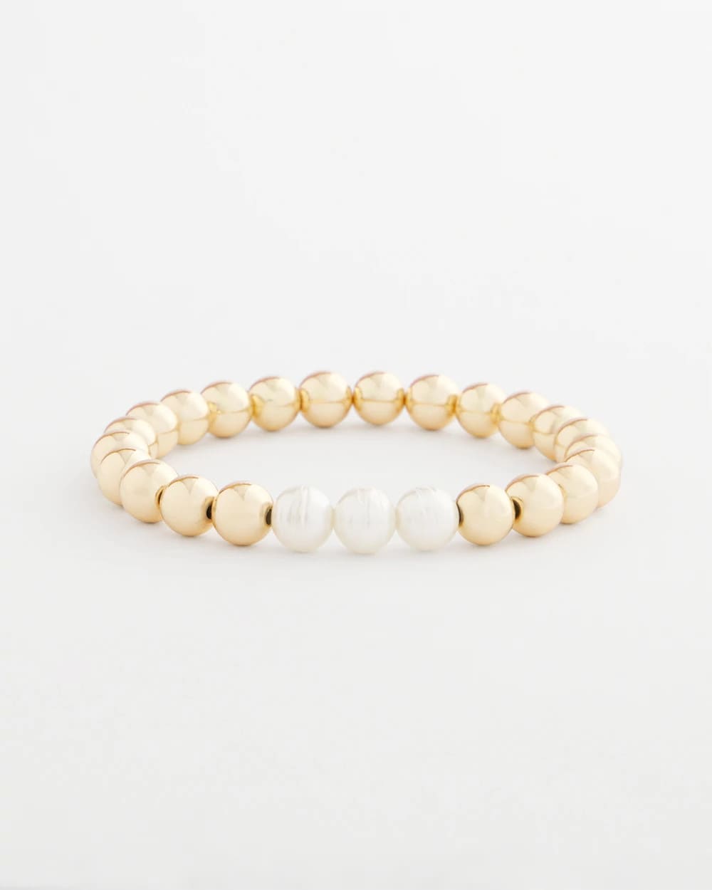 Chico's Goldtone Bead Stretch Bracelet