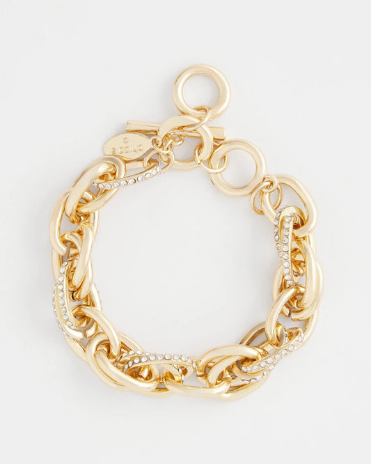 Chico's Pave Link Toggle Bracelet