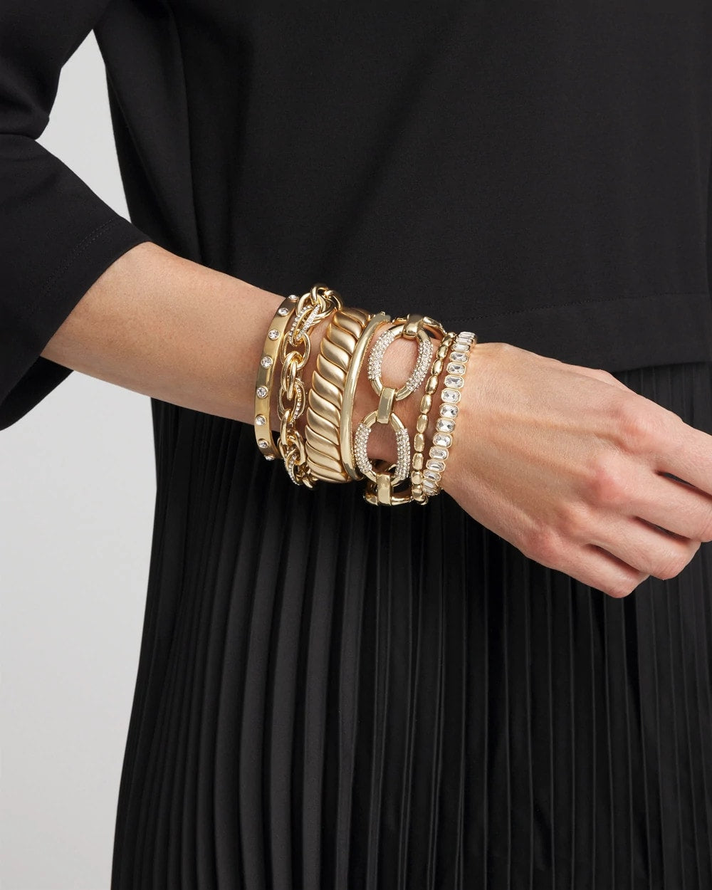 Chico's Pave Link Toggle Bracelet