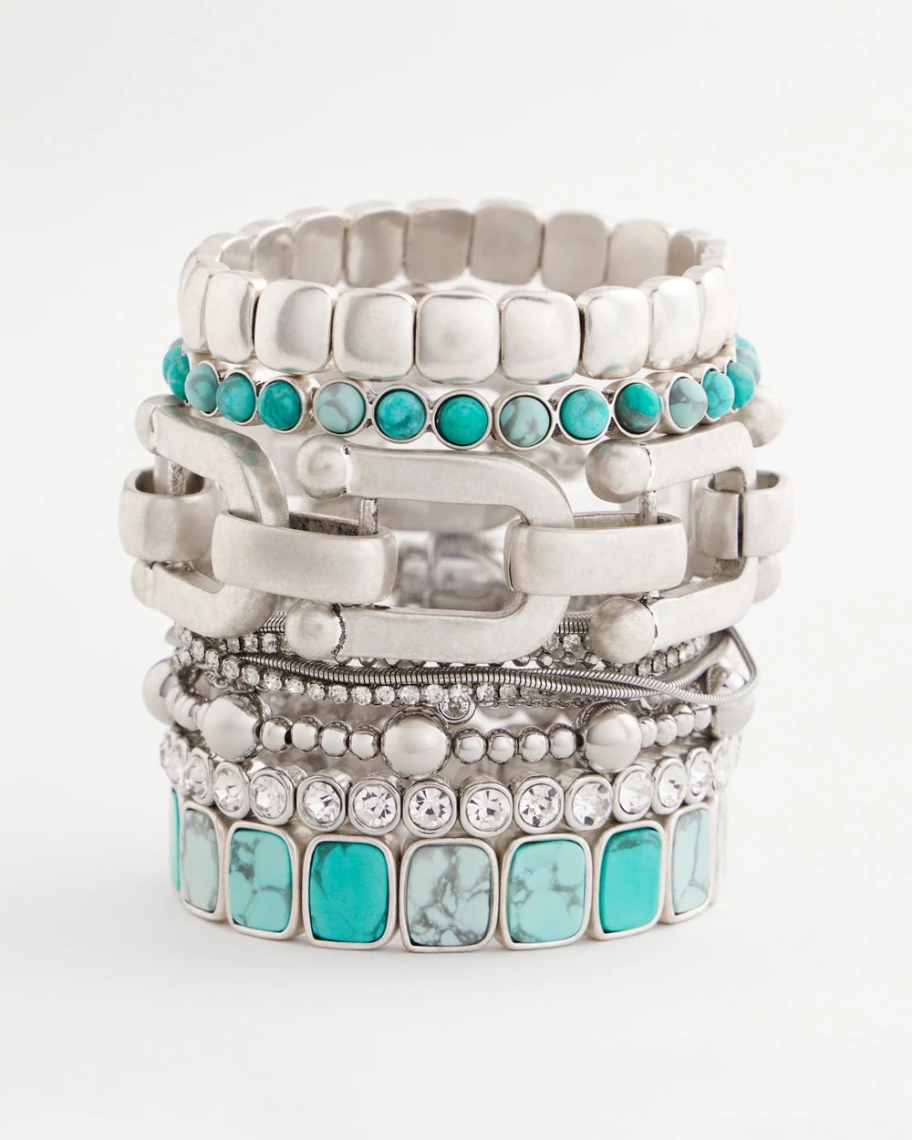 Chico's Silvertone Link Chain Bracelet