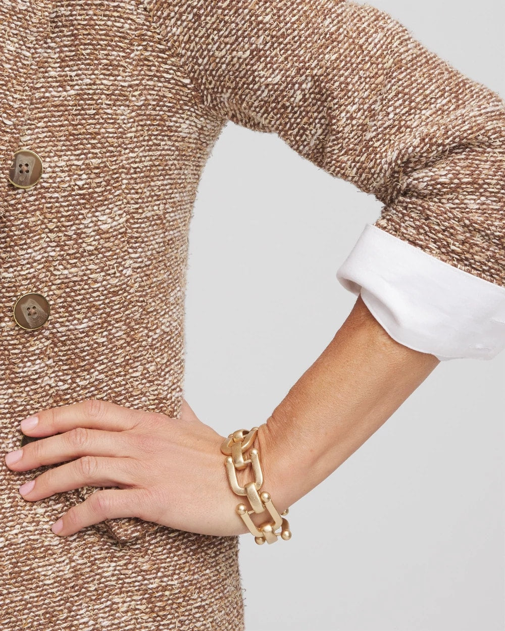 Chico's Golden Link Chain Bracelet