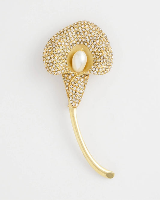 Chico's Encrusted Calla Lily Brooch