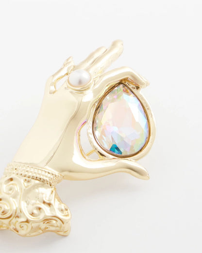 Chico's Fortune Teller Gem Brooch