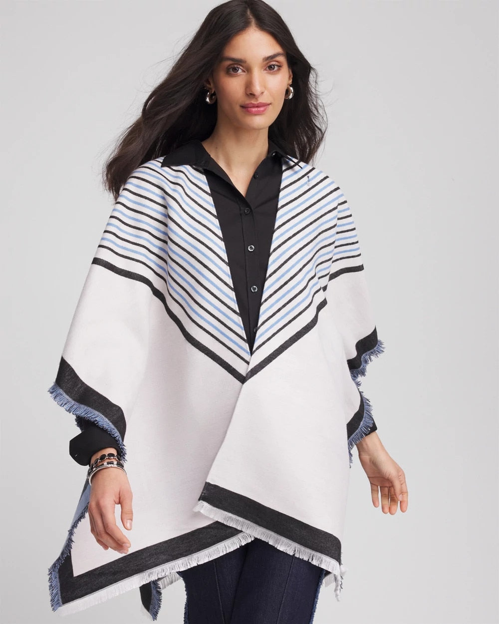 Chico's Woven Reversible Ruana