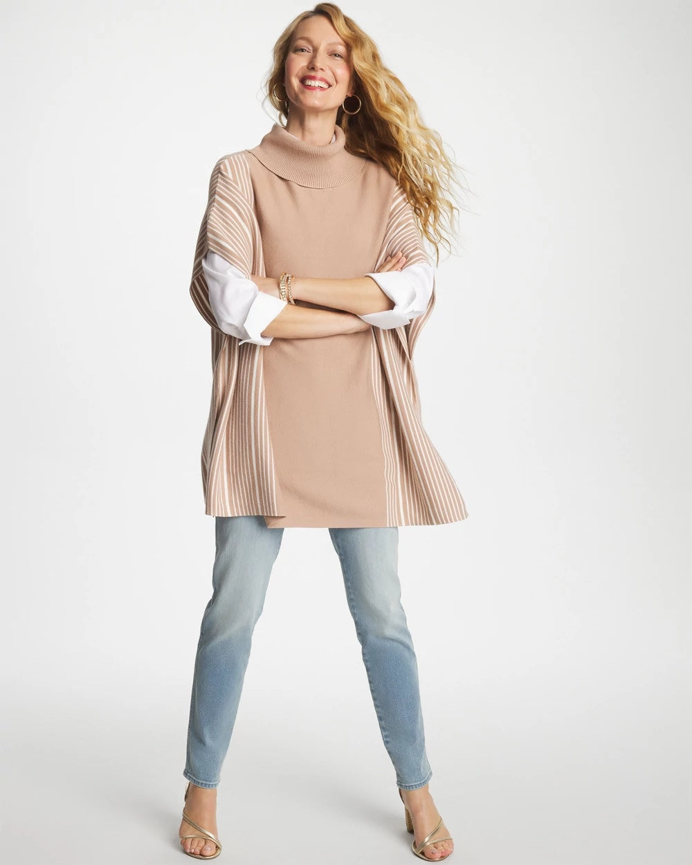 Chico's Turtleneck Sweater Poncho