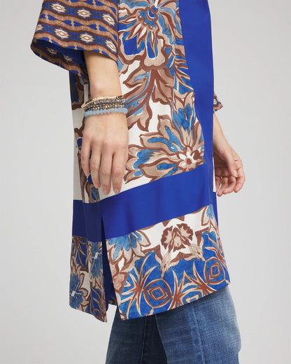 Chico's Crepe Long Printed Kimono