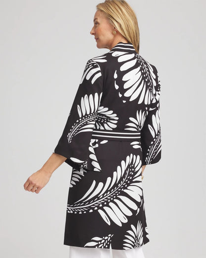 Chico's Tie-Front Long Kimono