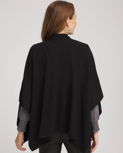 Chico's Embellished Shawl Collar Ruana