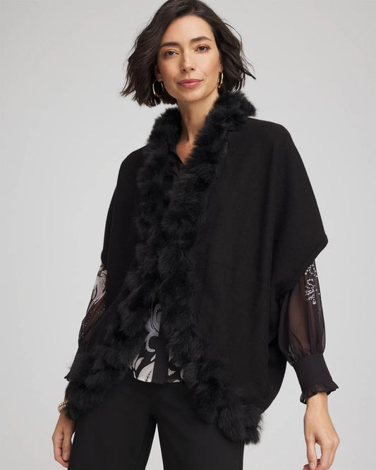 Chico's Faux Fur Cocoon