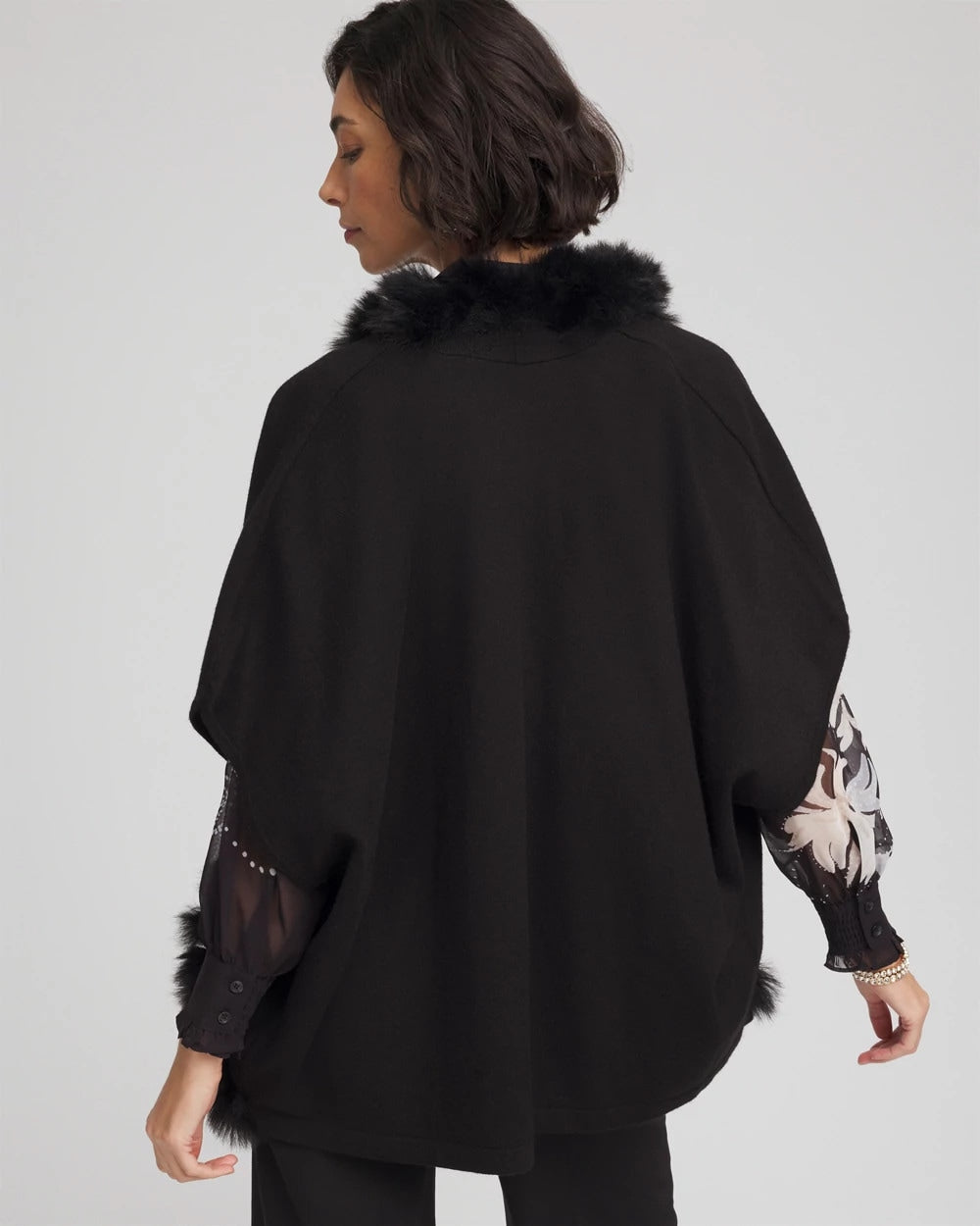 Chico's Faux Fur Cocoon
