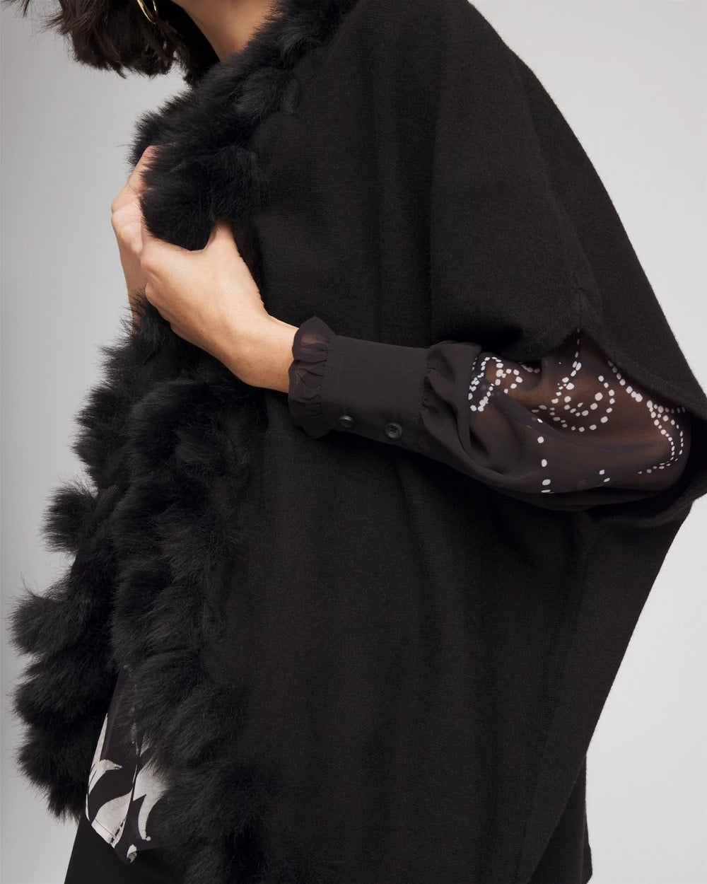Chico's Faux Fur Cocoon