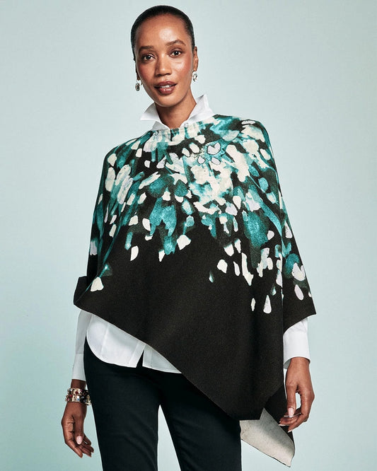 Chico's Convertible Knit Boatneck Poncho