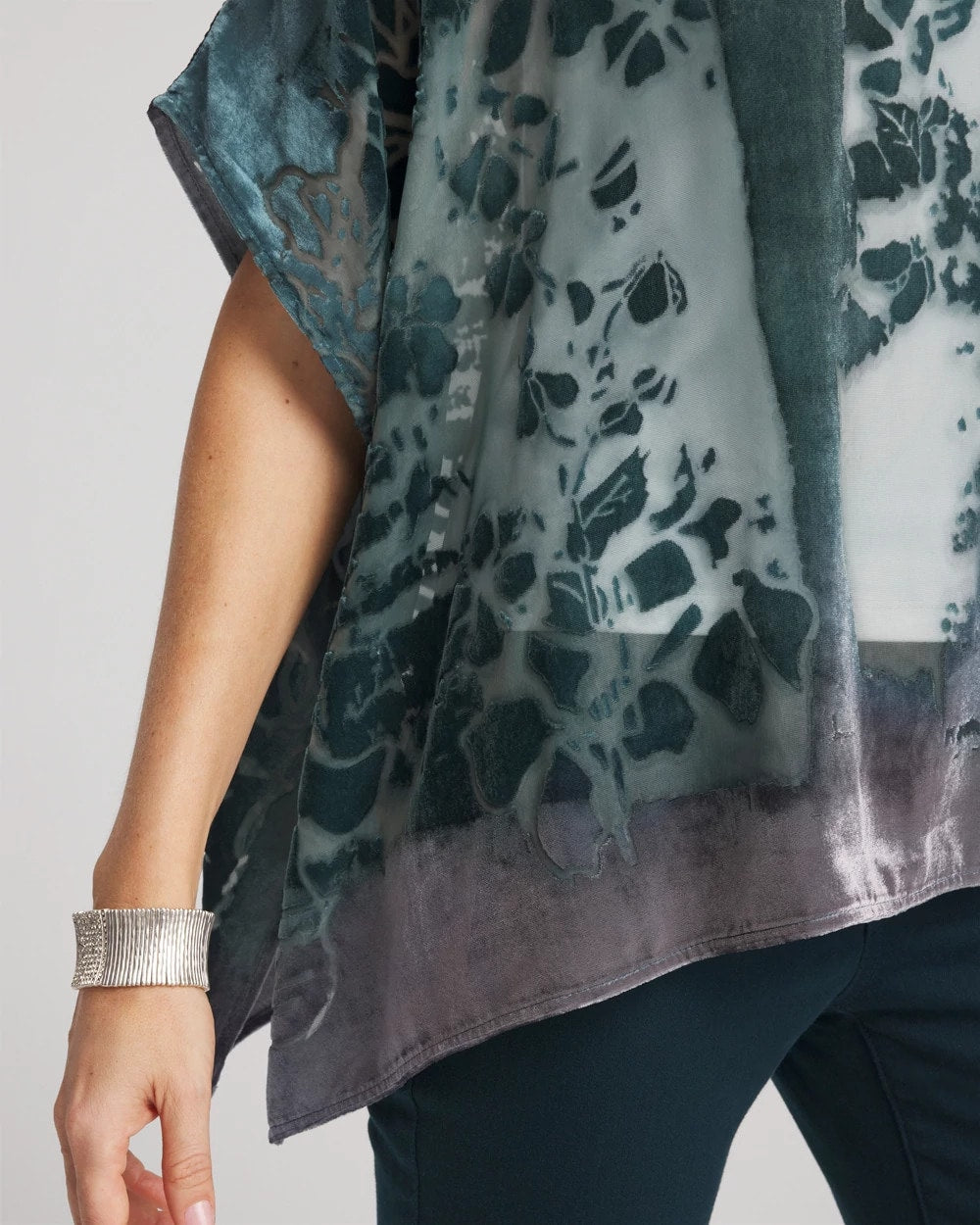 Chico's Velvet Burnout Passion Poncho