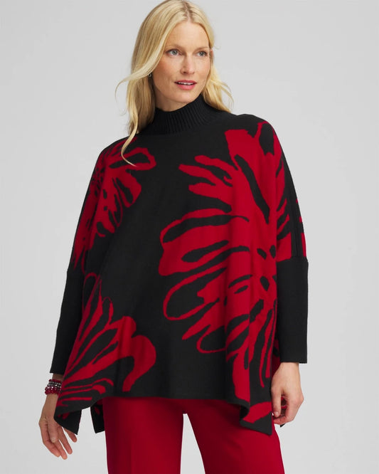 Chico's Floral Poncho