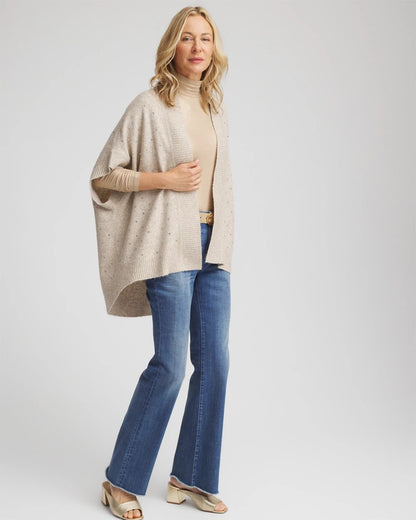 Chico's Embellished Cocoon Ruana
