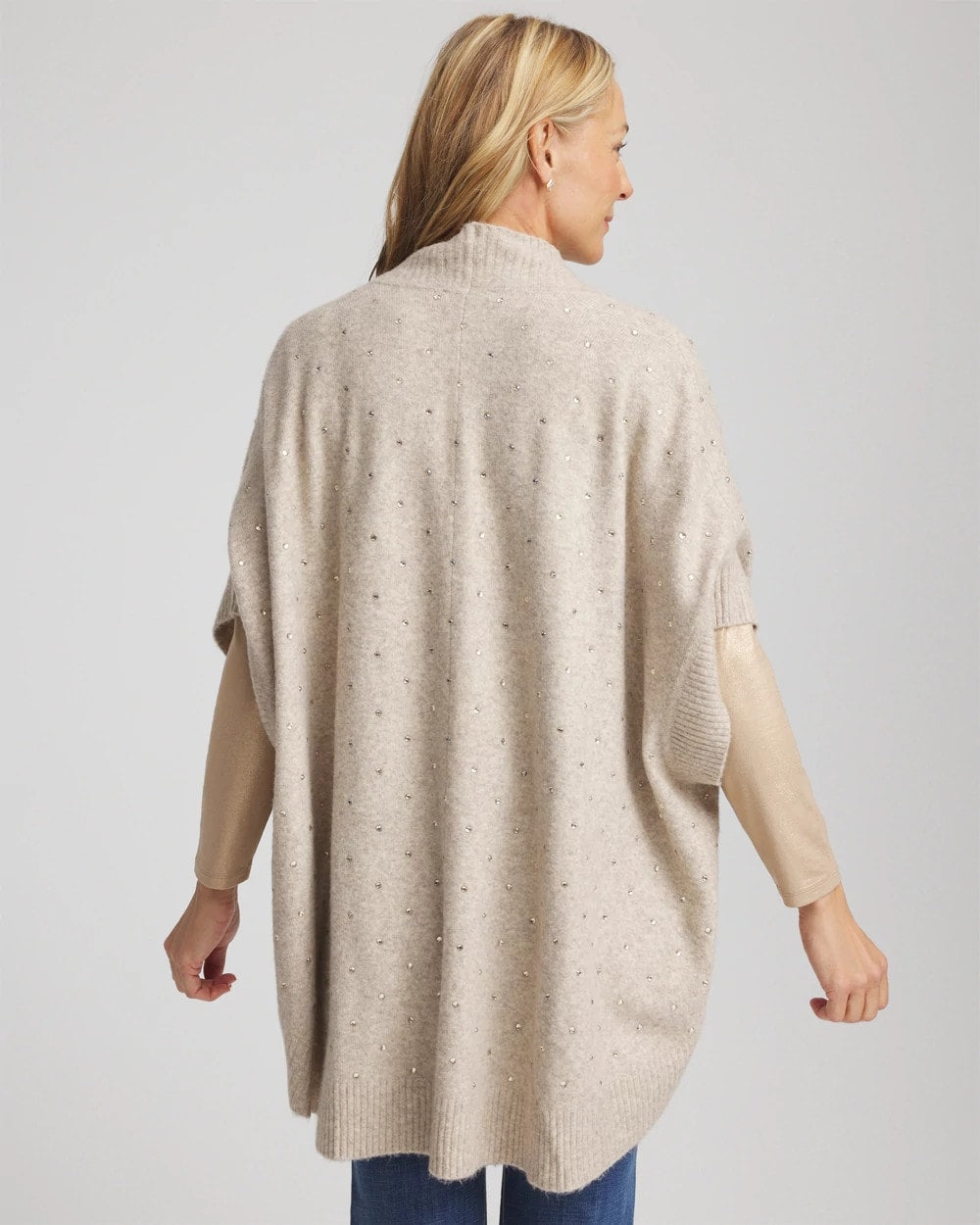 Chico's Embellished Cocoon Ruana