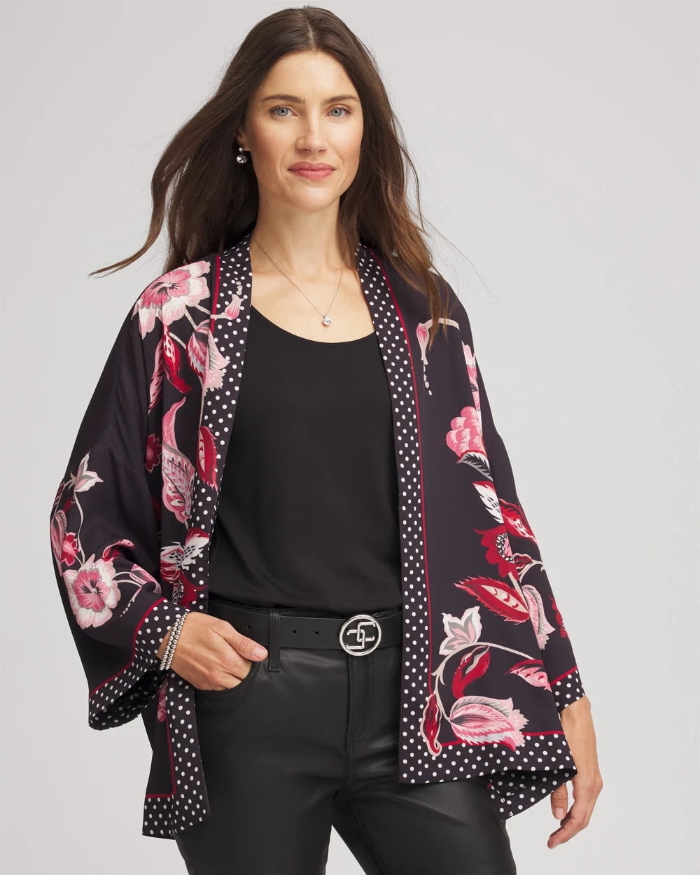 Chico's Short Floral Kimono