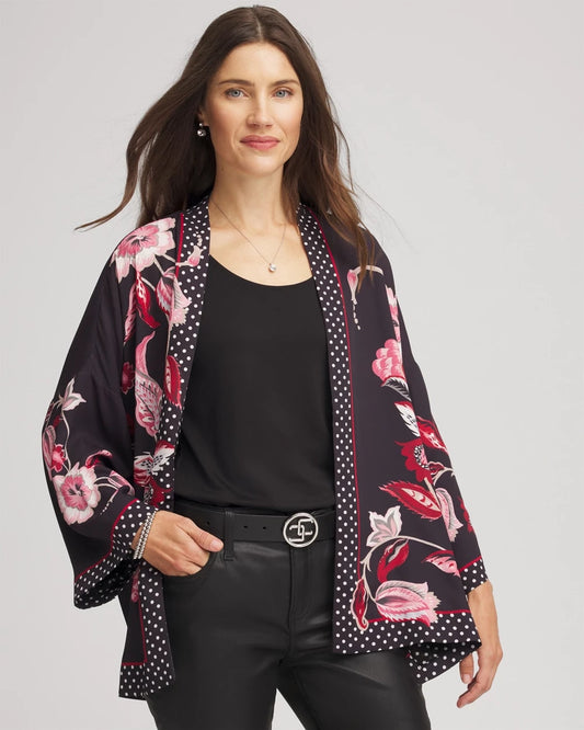 Chico's Short Floral Kimono