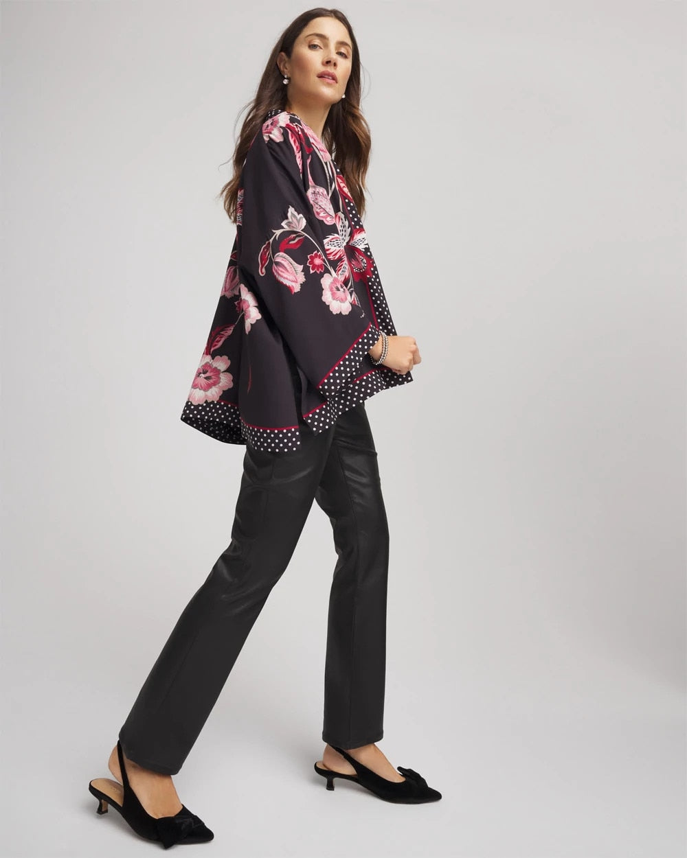 Chico's Short Floral Kimono