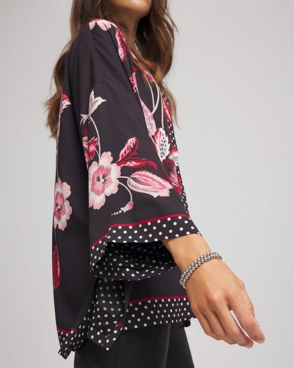Chico's Short Floral Kimono