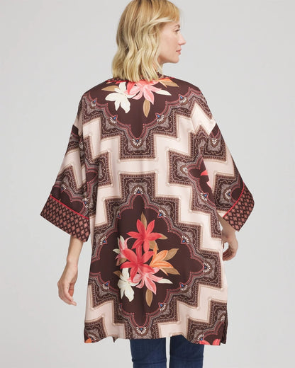 Chico's Long Mixed-Print Kimono