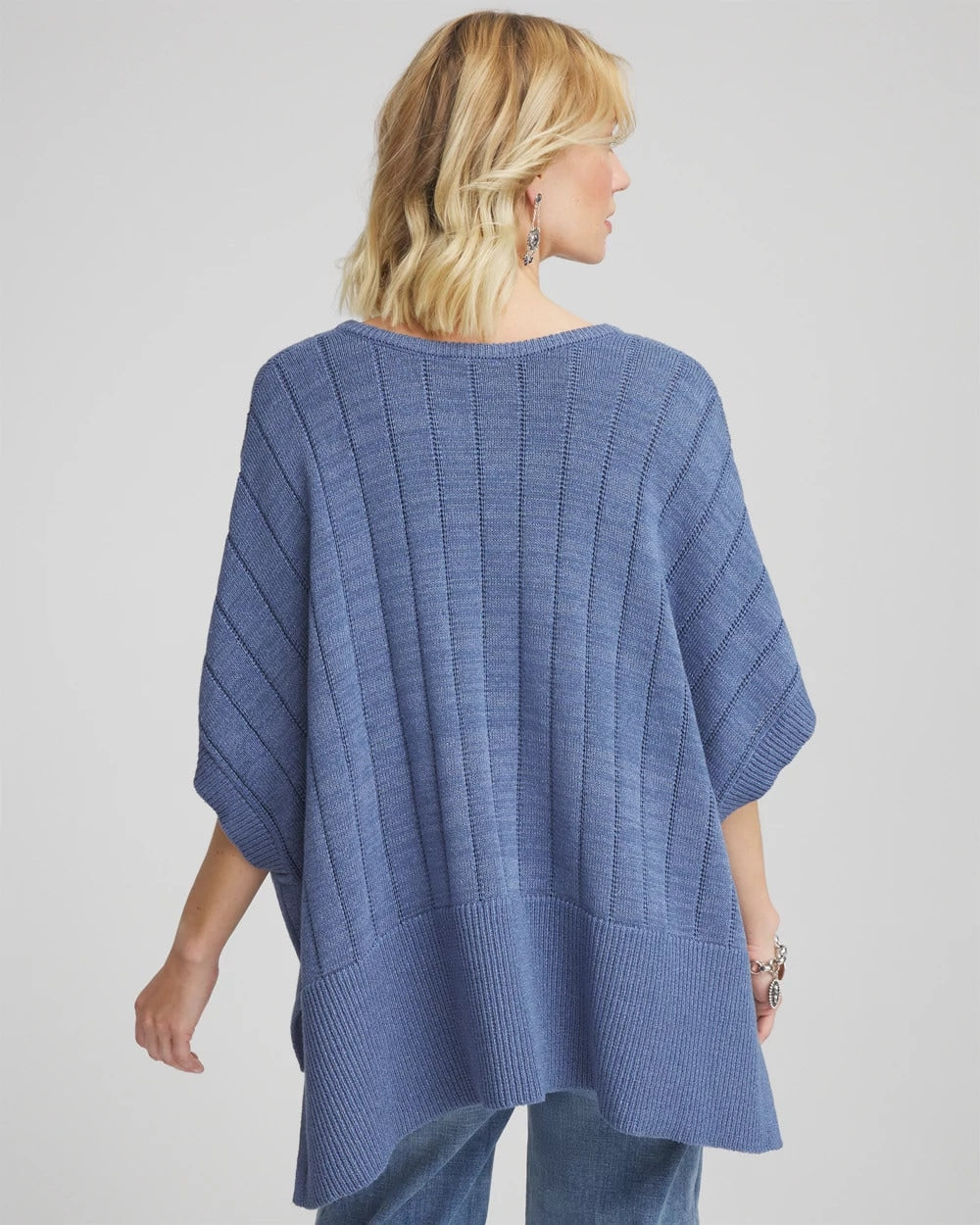 Chico's Open-Knit Splitneck Poncho