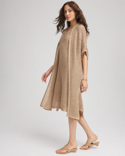 Chico's Crochet-Knit Sequins Ruana