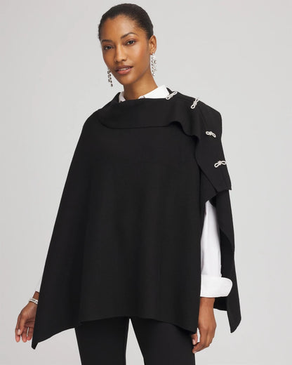 Chico's Embellished Bow Poncho