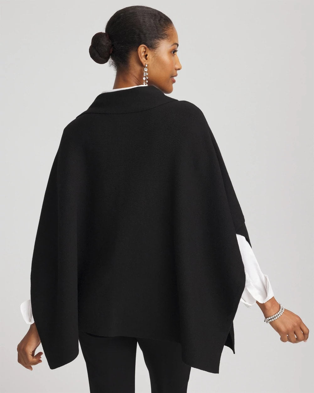 Chico's Embellished Bow Poncho